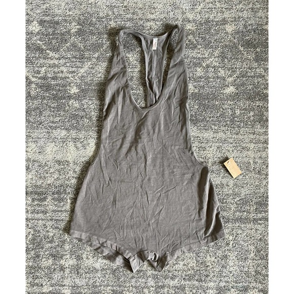 FP Movement Womens XS One Piece Romper Gray Workout Shorts NWT L9